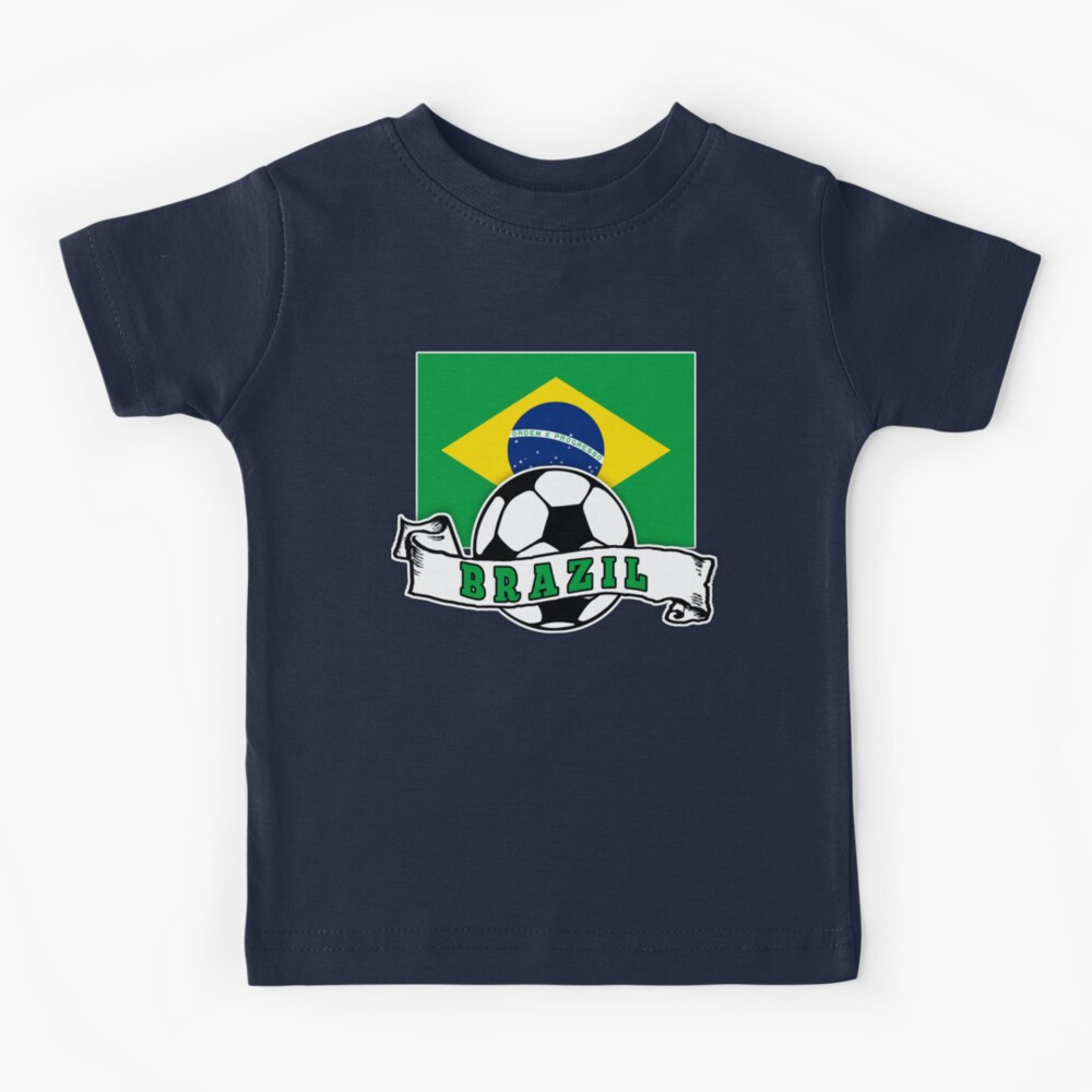  lepni.me Kids T Shirt Brazil Football Jersey Your Name and  Number, Brazilian Personalised Flag Badge Custom