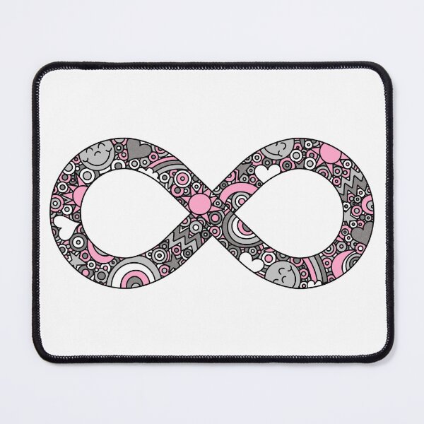 Item preview, Infinity Neurodiverse Doodle Demigirl Pride Flag designed and sold by JoyfulJen.