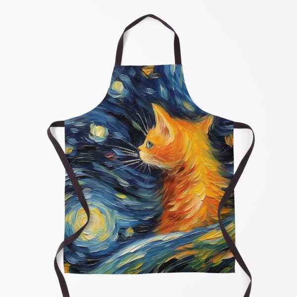 Item preview, Expressive Cat in Starry Night designed and sold by ImageTcraft.