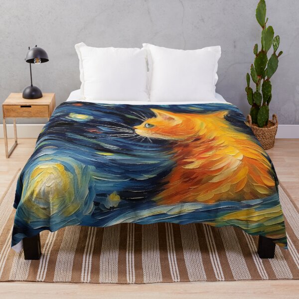 Item preview, Expressive Cat in Starry Night designed and sold by ImageTcraft.