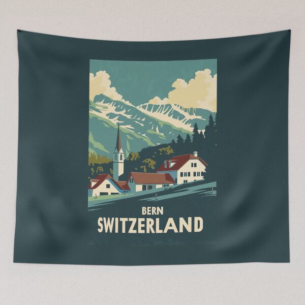 Item preview, A Vintage Travel Illustration of Bern - Switzerland  designed and sold by GoodOldVintage.