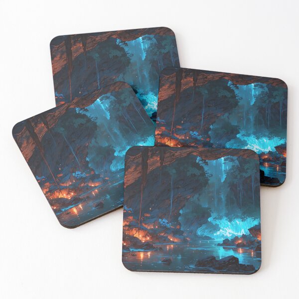 Item preview, Enchanted Blue Grotto A Magical Subterranean Escape designed and sold by ArtComixHaven.