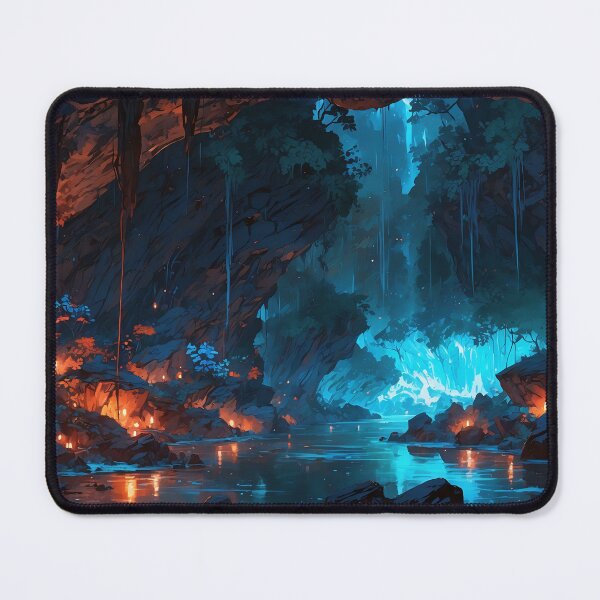 Item preview, Enchanted Blue Grotto A Magical Subterranean Escape designed and sold by ArtComixHaven.