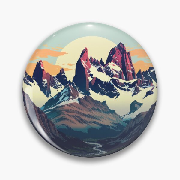 Item preview, Mountain Range in a Circle designed and sold by Wormy-23.