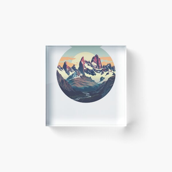 Item preview, Mountain Range in a Circle designed and sold by Wormy-23.