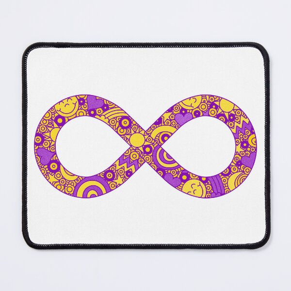 Item preview, Infinity Neurodiverse Doodle Intersex Pride Flag designed and sold by JoyfulJen.