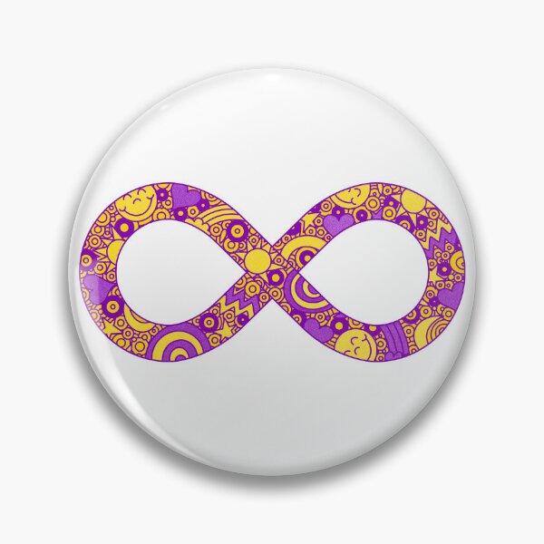 Item preview, Infinity Neurodiverse Doodle Intersex Pride Flag designed and sold by JoyfulJen.