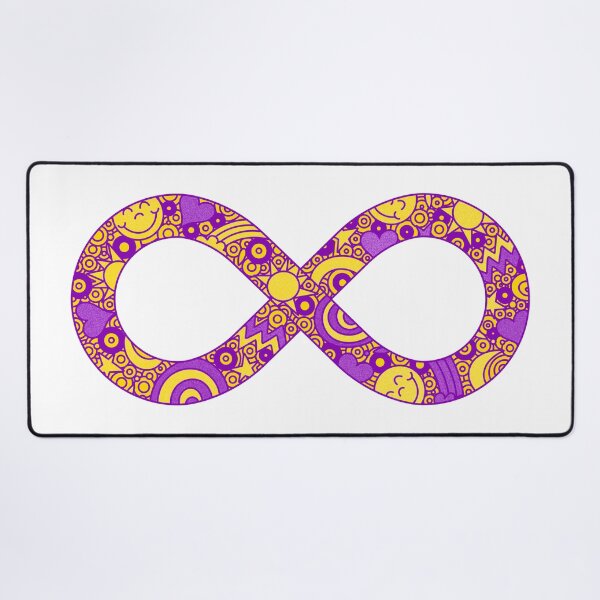 Item preview, Infinity Neurodiverse Doodle Intersex Pride Flag designed and sold by JoyfulJen.