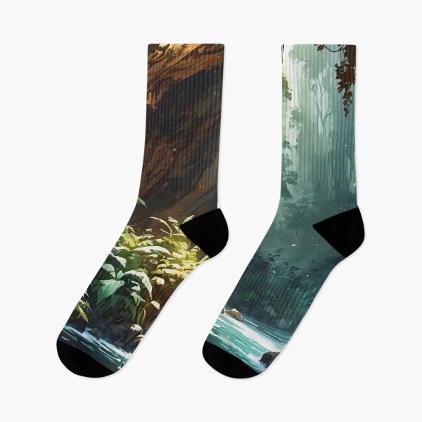 Item preview, Luminous Depths of the Jungle A Serene Morning Oasis designed and sold by ArtComixHaven.