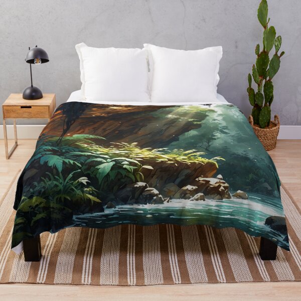 Item preview, Luminous Depths of the Jungle A Serene Morning Oasis designed and sold by ArtComixHaven.