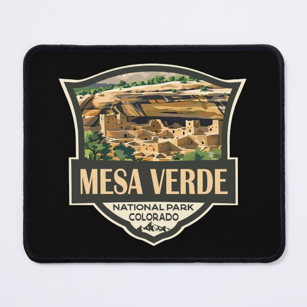 Item preview, Mesa Verde National Park Illustration Retro Badge designed and sold by KrisSidDesigns.