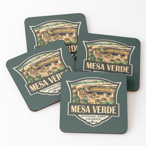 Item preview, Mesa Verde National Park Illustration Retro Badge designed and sold by KrisSidDesigns.
