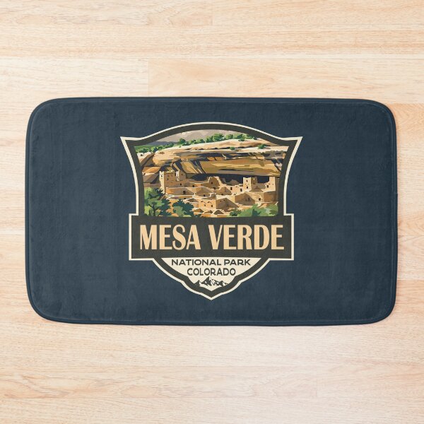 Item preview, Mesa Verde National Park Illustration Retro Badge designed and sold by KrisSidDesigns.