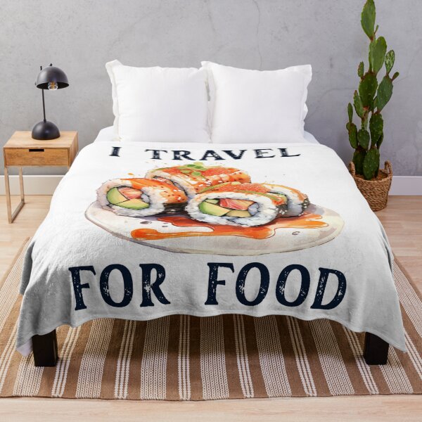 Item preview, Vintage I Travel for Food - Minimal Retro Sushi for Foodies and Travelers designed and sold by pod24.