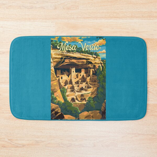 Item preview, Mesa Verde National Park Illustration Travel Art Vintage designed and sold by KrisSidDesigns.