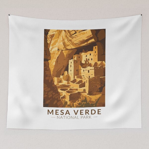 Item preview, Mesa Verde National Park Cliff Palace Travel Art Vintage designed and sold by KrisSidDesigns.