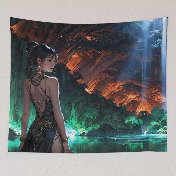 Item preview, Mystical Gaze into the Luminous Heart of the Jungle designed and sold by ArtComixHaven.