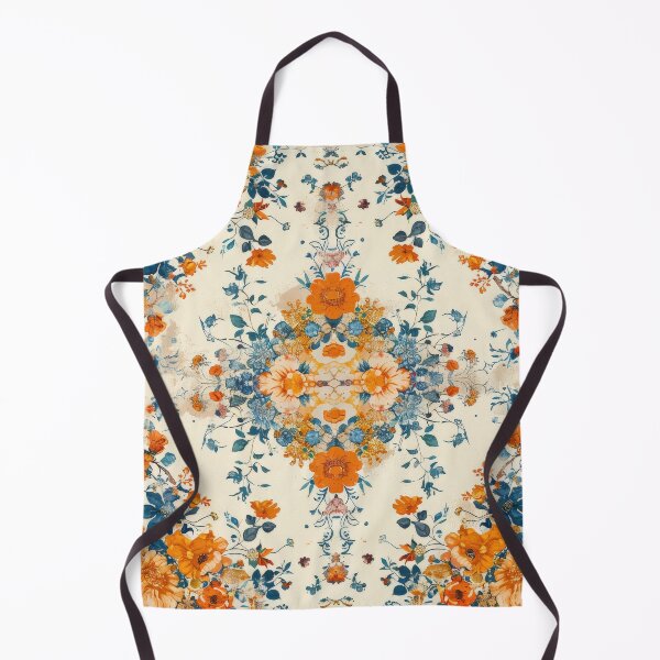 Item preview, Floral Pattern With Orange and Blue Flowers designed and sold by brandway.