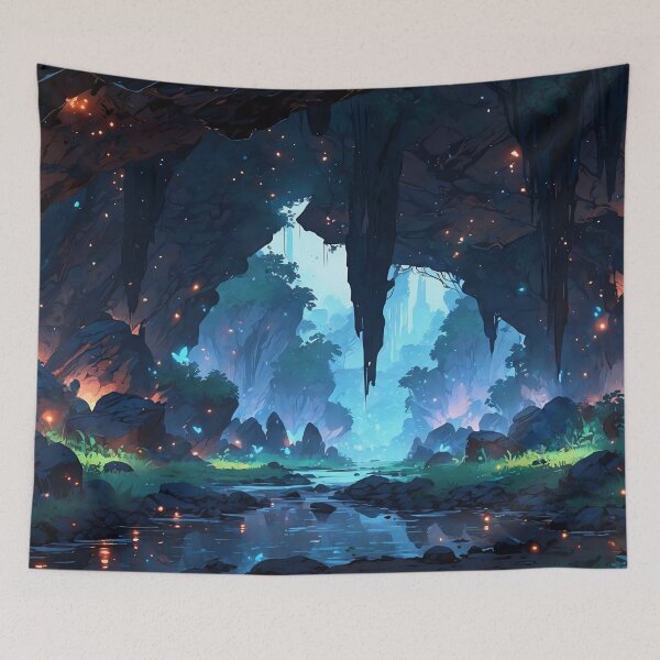 Item preview, Whispering Shadows in the Enchanted Twilight Grotto designed and sold by ArtComixHaven.