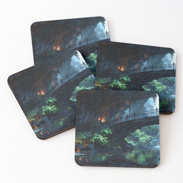 Item preview, Ethereal Light Cascades Through Mystical Jungle Grotto designed and sold by ArtComixHaven.