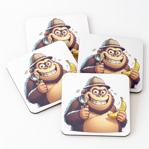Item preview, Detective Gorilla: Banana Mystery Sticker designed and sold by DDDesigns24.