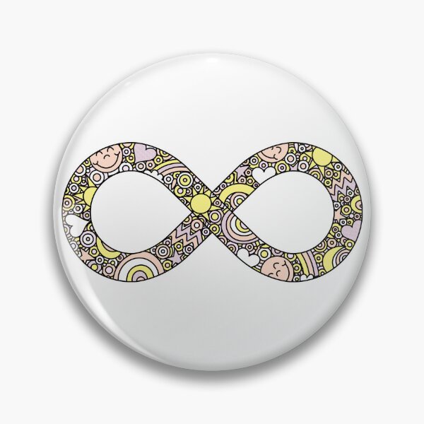 Item preview, Infinity Neurodiverse Doodle Pangender Pride Flag designed and sold by JoyfulJen.