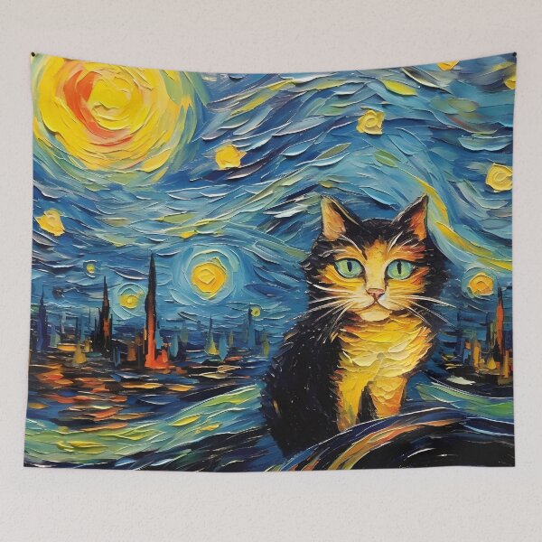 Item preview, Starry Night Cat designed and sold by ImageTcraft.