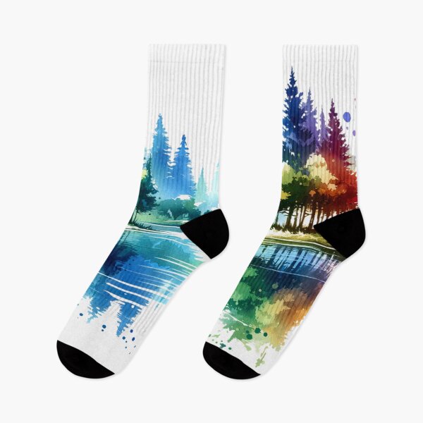 Item preview, Watercolor Serene Lake designed and sold by InsanseCreation.
