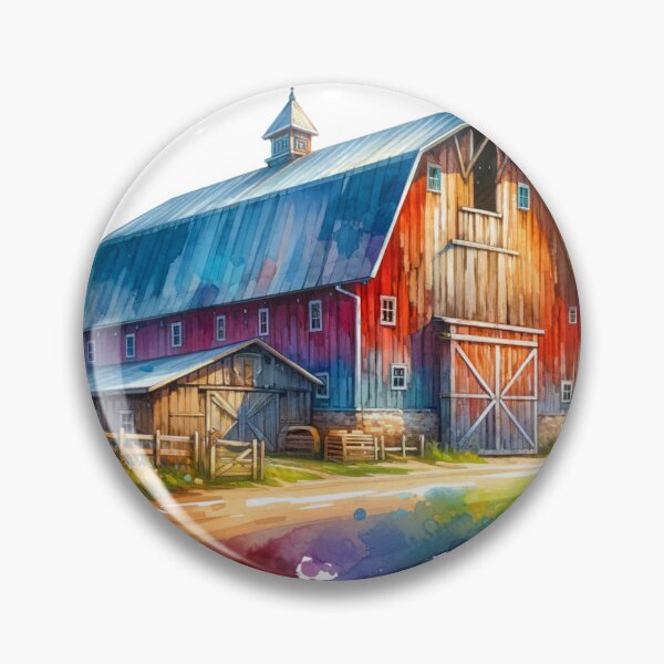 Item preview, Watercolor Rustic Barn Countryside designed and sold by InsanseCreation.