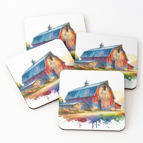 Item preview, Watercolor Rustic Barn Countryside designed and sold by InsanseCreation.