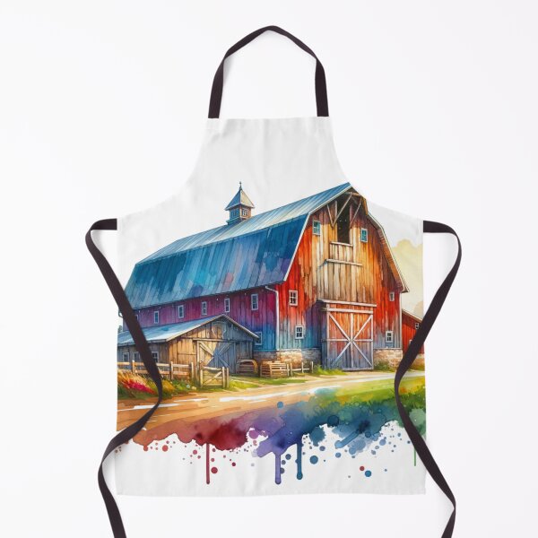 Item preview, Watercolor Rustic Barn Countryside designed and sold by InsanseCreation.