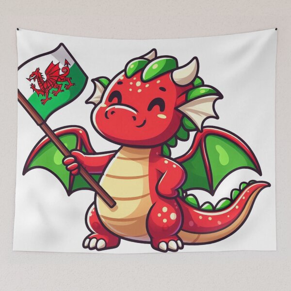 Item preview, Happy Welsh Dragon: Spreading Joy and Cheer designed and sold by Canaba.