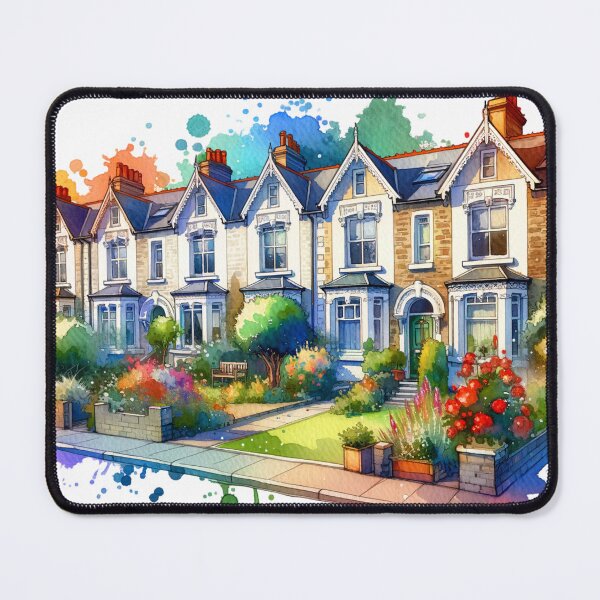 Item preview, Watercolor Charming Houses designed and sold by InsanseCreation.