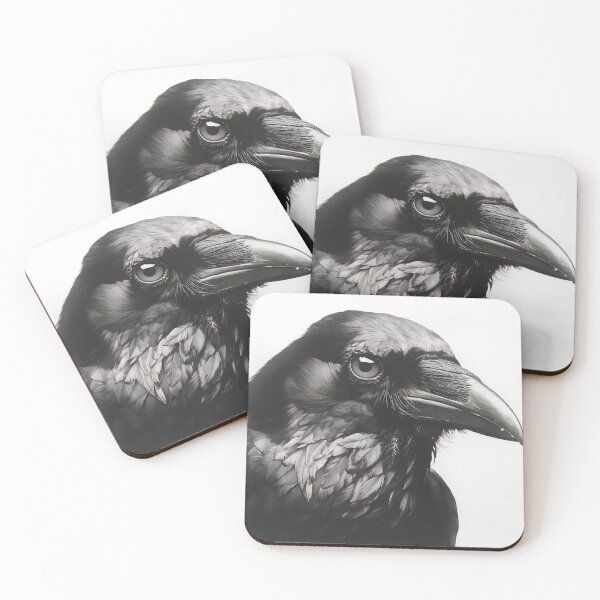 Item preview, Black and white Raven pencil drawing designed and sold by Pencil-Art.