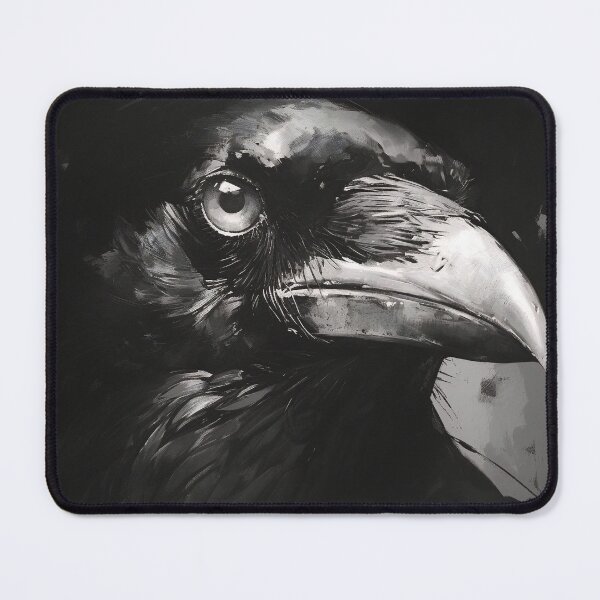 Item preview, Black and white Raven pencil drawing designed and sold by Pencil-Art.
