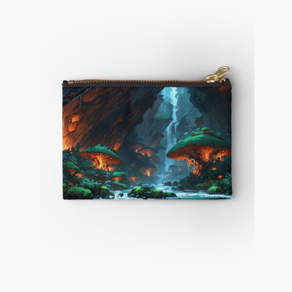Item preview, Enchanted Forest Sanctuary A Luminous Waterfall Haven designed and sold by ArtComixHaven.