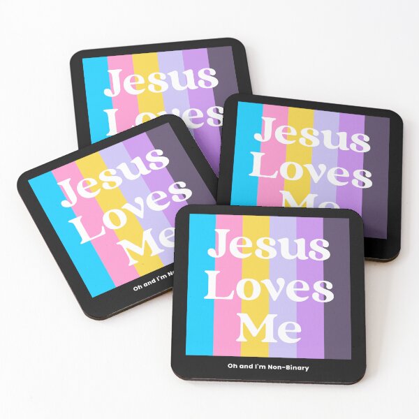 Item preview, Jesus Loves Me Non Binary Christian Pride designed and sold by DizzyTees98.