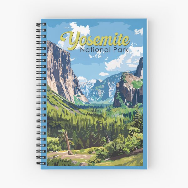 Item preview, Yosemite National Park Illustration Travel Art Vintage designed and sold by KrisSidDesigns.