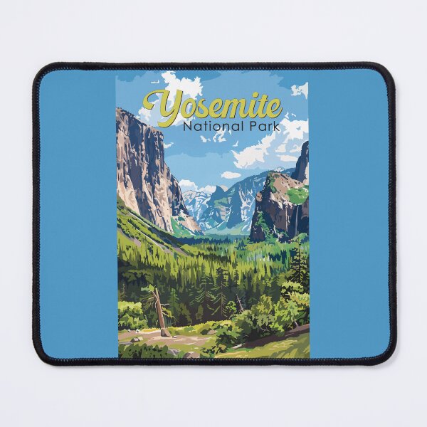 Item preview, Ilustración del Parque Nacional Yosemite Arte de viaje Vintage designed and sold by KrisSidDesigns.