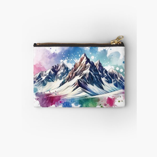 Item preview, Watercolor Mountain Range snow covered designed and sold by InsanseCreation.