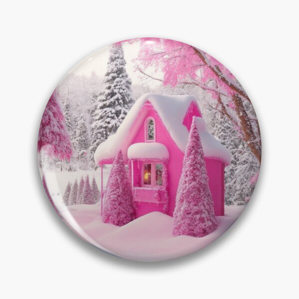 Item preview, Cozy Pink Christmas Cottage | Pink aesthetic designed and sold by PinkGoddessLove.