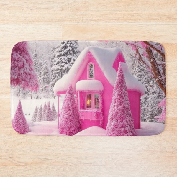 Item preview, Cozy Pink Christmas Cottage | Pink aesthetic designed and sold by PinkGoddessLove.