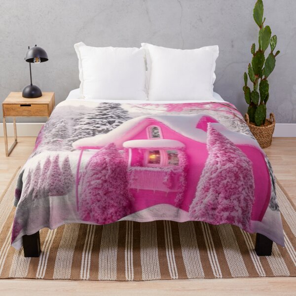 Item preview, Cozy Pink Christmas Cottage | Pink aesthetic designed and sold by PinkGoddessLove.