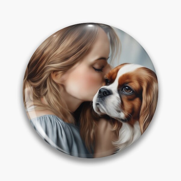 Item preview, Woman and King Charles Spaniel #1 designed and sold by Annabelly321.