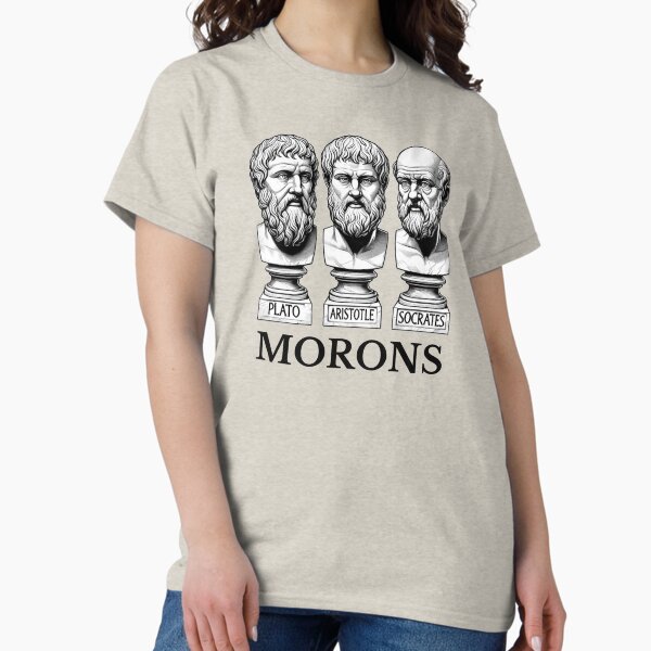 Item preview, Morons - Plato, Aristotle, Socrates (black text) designed and sold by YoMammaSoFat.