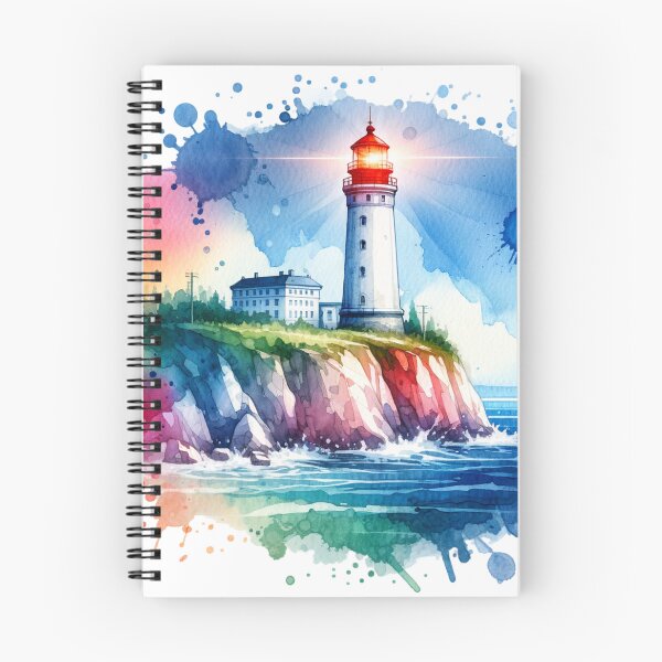 Item preview, Watercolor Red Lighthouse designed and sold by InsanseCreation.