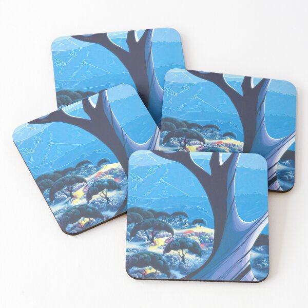 Item preview, Eyvind Earle - Purple Treeand Mountains designed and sold by qlAinwoRTy.