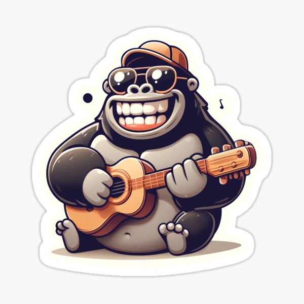 Item preview, Gorilla Guitarist designed and sold by DDDesigns24.