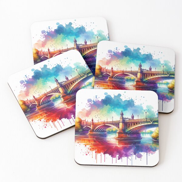 Item preview, Watercolor Bridge and River designed and sold by InsanseCreation.