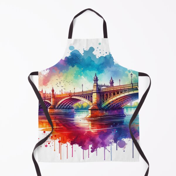 Item preview, Watercolor Bridge and River designed and sold by InsanseCreation.